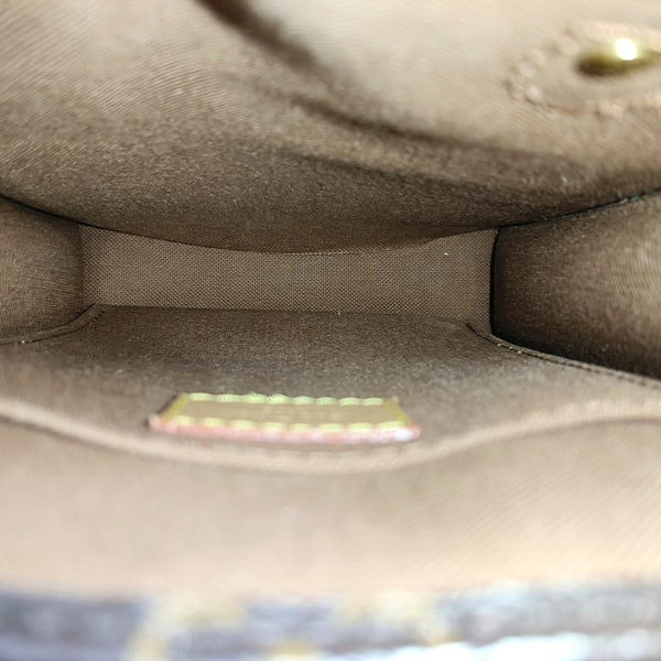 SAC PLAT Mini Lona Monogram Revestida Marrón