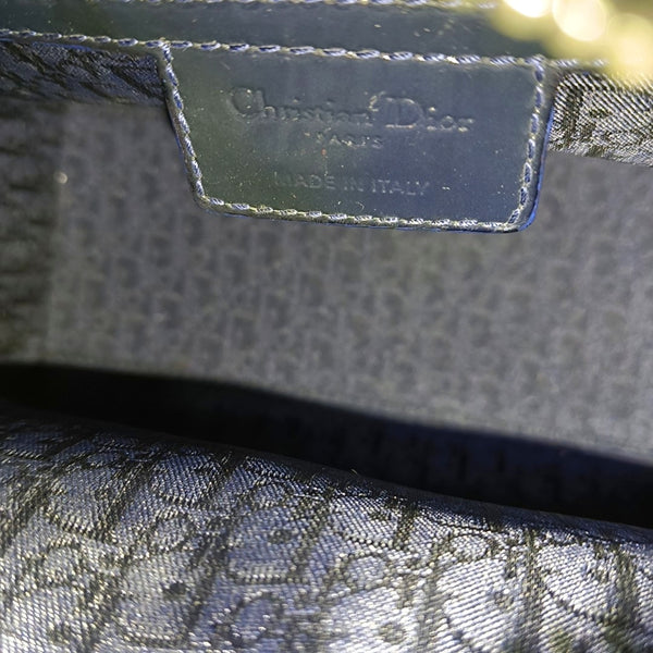 Lady Dior Medium Quilted Patent Leather Blue