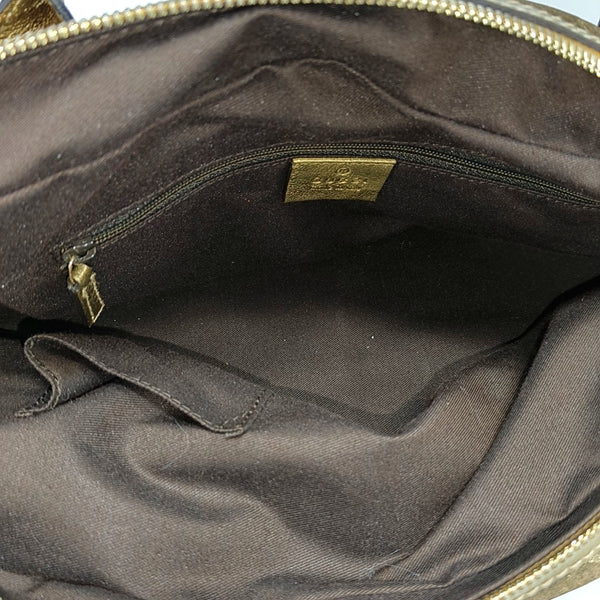 Monogram Canvas Shoulder Bag Brown