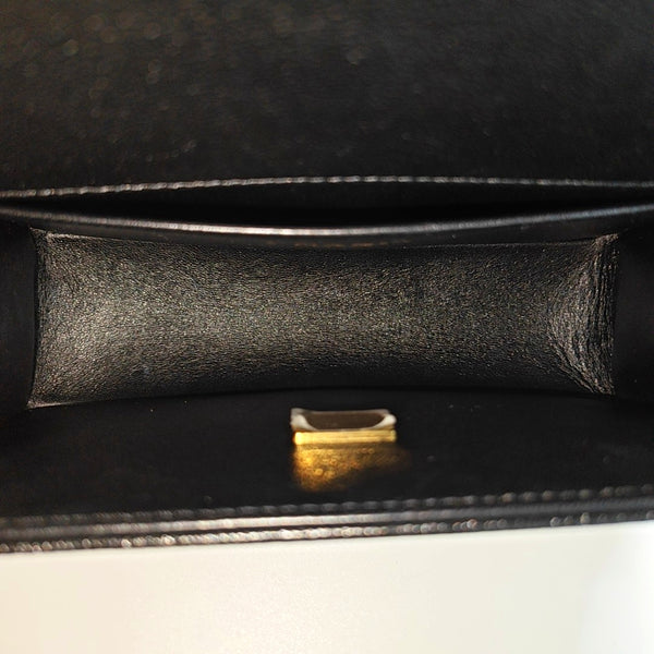 BOY CHANEL Mini Quilted Grained Calfskin Black