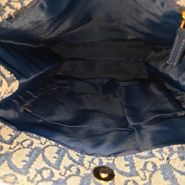 Oblique Canvas Tote Bag Blue