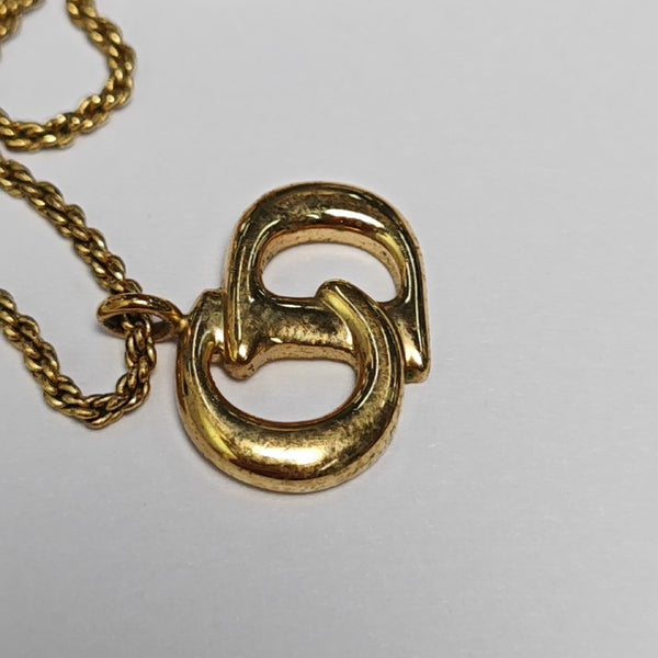 Twist Round Metal Gold Necklace
