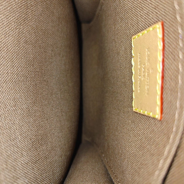 SAC PLAT Mini Monogram Coated Canvas Brown
