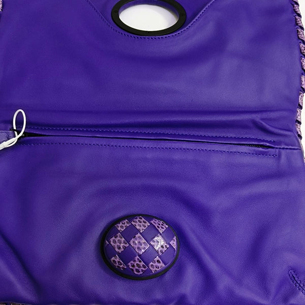 Calfskin Clutch Purple