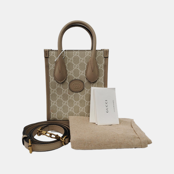 Retro Mini Monogram Coated Canvas Beige