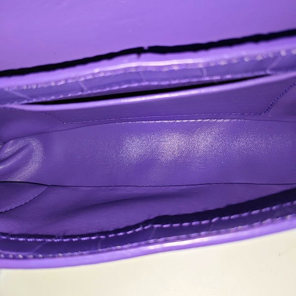 Authenticated pre-owned Hourglass Calfskin Purple - Shoulder Bag at Looply