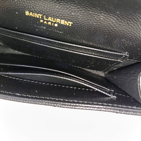 MONOGRAM Small Chevron Calfskin Black Wallet