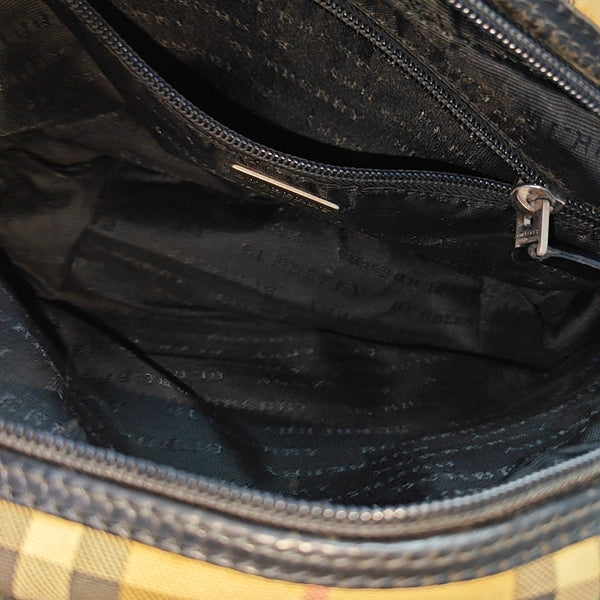 Coated Canvas Top Handle Bag Beige