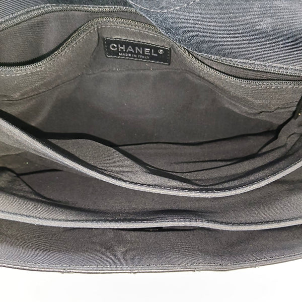 Quilted Lambskin Top Handle Bag Black
