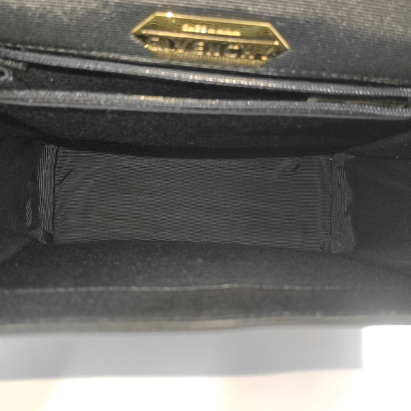 Fabric Top Handle Bag Black