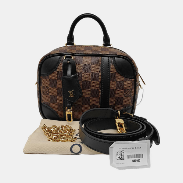 VALISETTE BB Damier Ebene Coated Canvas Brown
