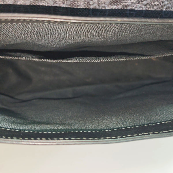 Monogram Coated Canvas Shoulder Bag Black