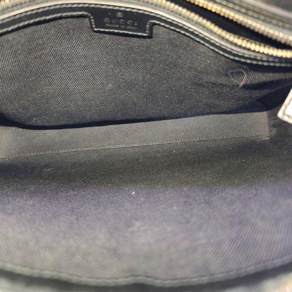 Monogram Coated Canvas Shoulder Bag Black