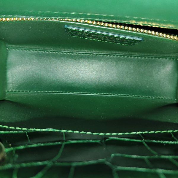 Lady Dior Mini Crocodile Green