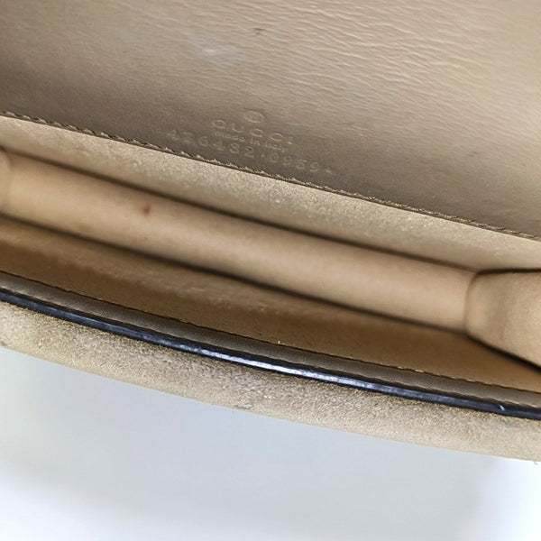 Dionysus Super Mini Monogram Coated Canvas Beige