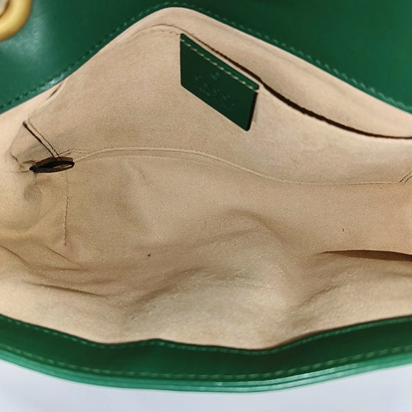 GG Marmont Small Quilted Calfskin Green