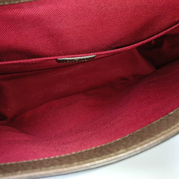 Monogram Coated Canvas Shoulder Bag Brown