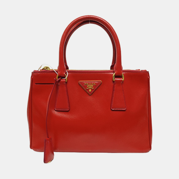 Galleria Small Saffiano Calfskin Red