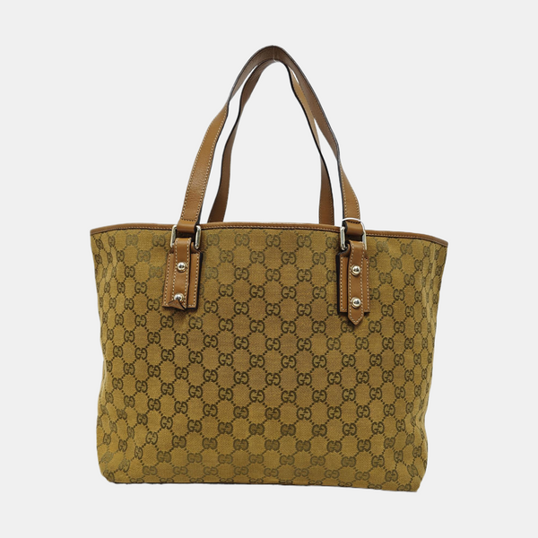 Monogram Canvas Tote Bag Yellow