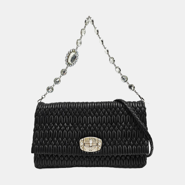 Crystal Lambskin Black