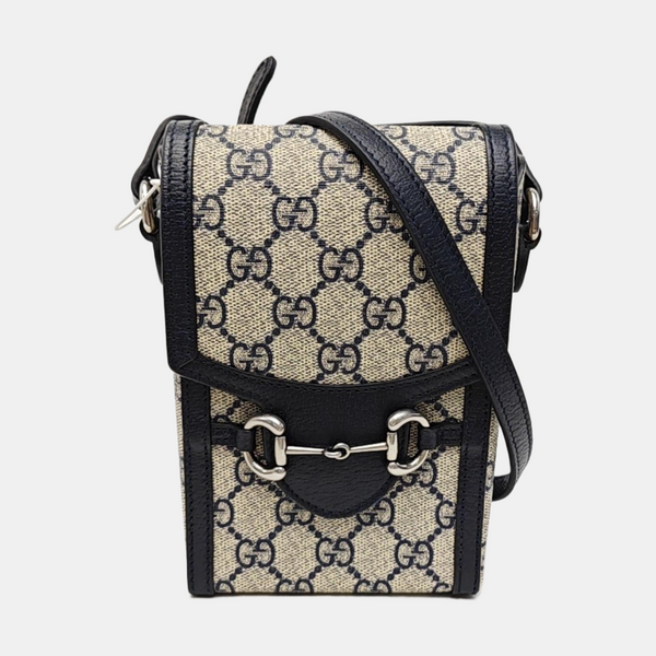 Horsebit 1955 Mini Monogram Coated Canvas Beige
