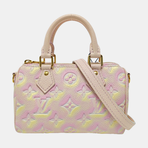 SPEEDY Nano Monogram Calfskin Pink