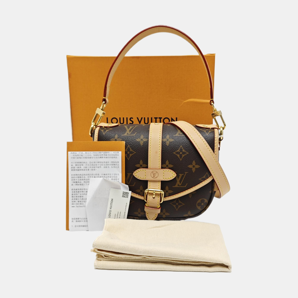 SAUMUR BB Monogram Coated Canvas Brown