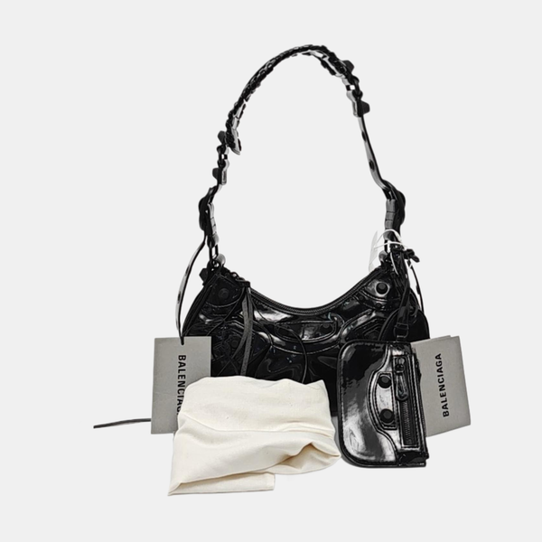 Le Cagole Mini Patent Leather Black