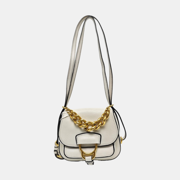 Calfskin Shoulder Bag White