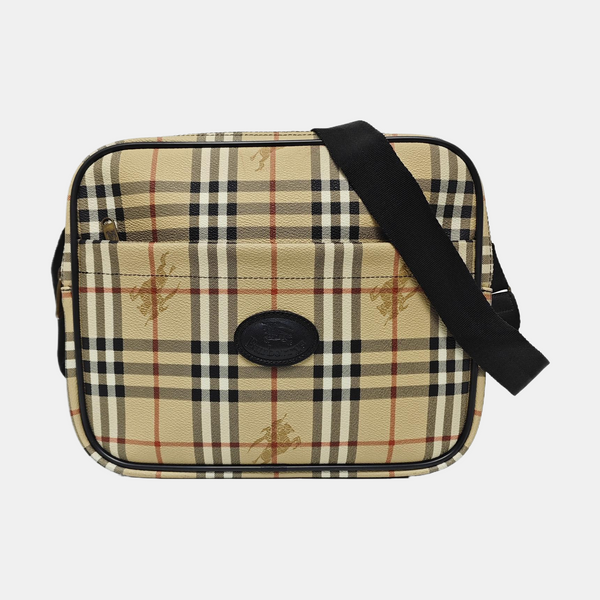 Coated Canvas Shoulder Bag Black