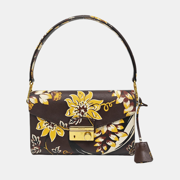 Calfskin Top Handle Bag Multicolor