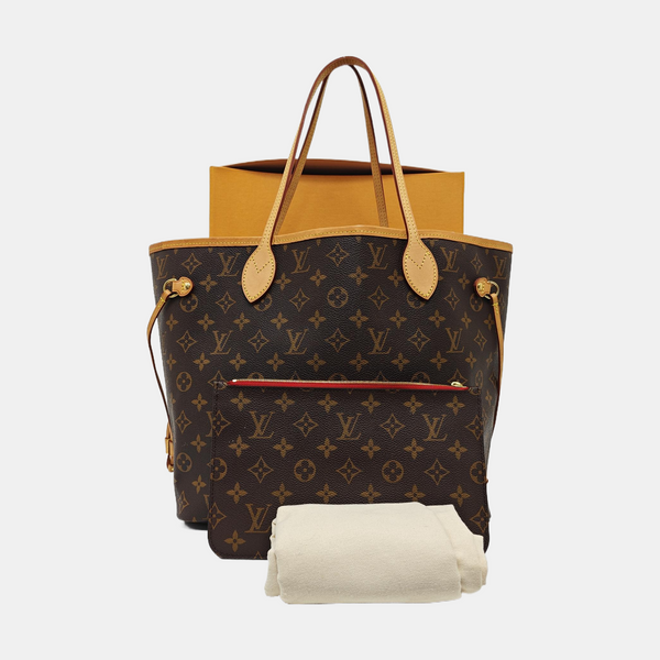 NEVERFULL MM Monogram Coated Canvas Brown