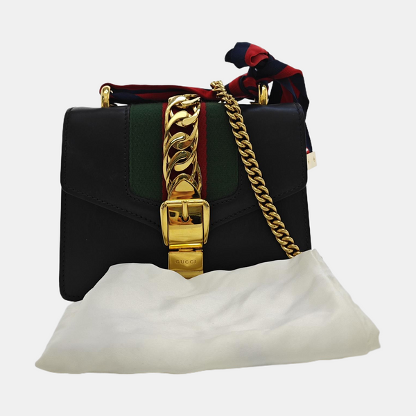 Sylvie Mini Calfskin Black