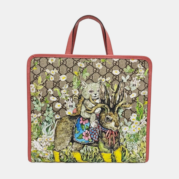 Monogram Coated Canvas Tote Bag Beige