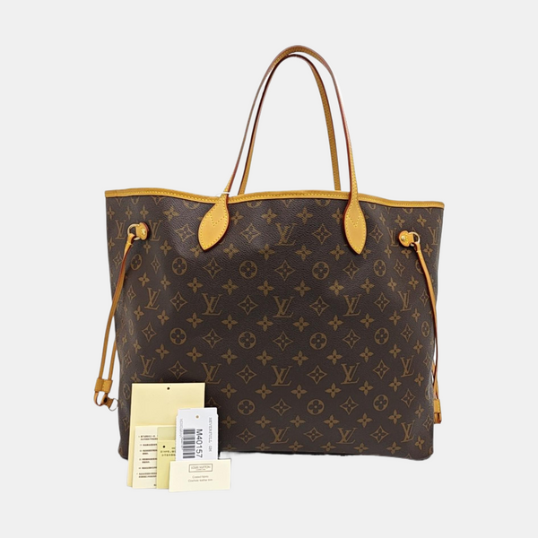 NEVERFULL GM Monogram Coated Canvas Brown