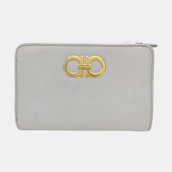 Gancini Calfskin Gray Wallet