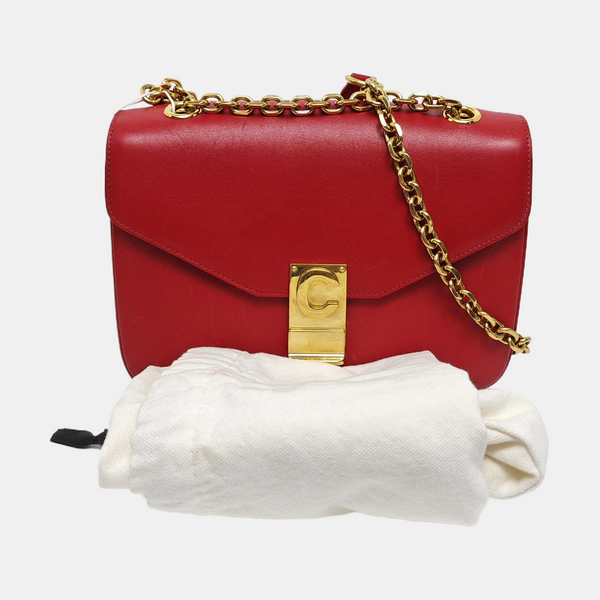 C Medium Calfskin Red