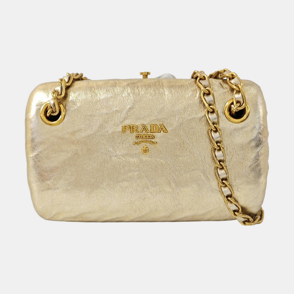 Lambskin Shoulder Bag Gold