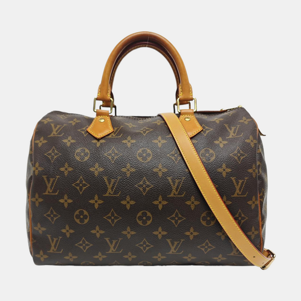 SPEEDY 30 Monogram Coated Canvas Brown