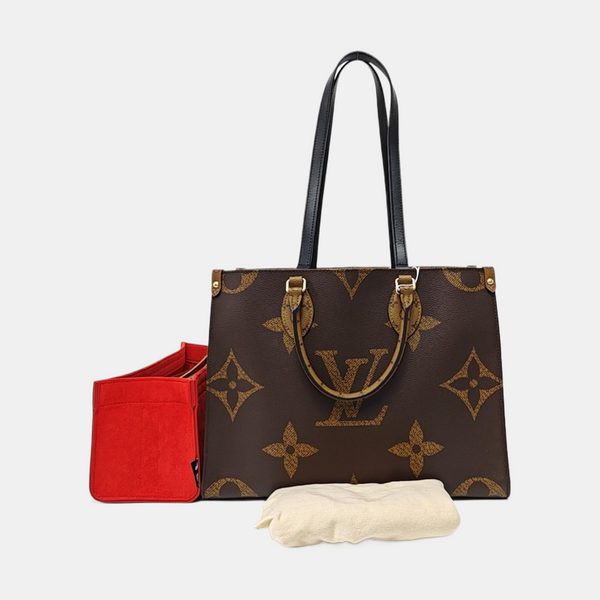 Authenticated pre-owned ONTHEGO MM Monogram Coated Canvas Brown - Tote Bag at Looply
