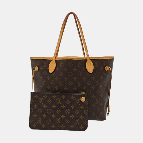 NEVERFULL MM Monogram Coated Canvas Brown