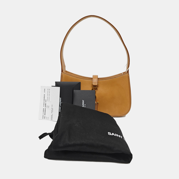 Calfskin Top Handle Bag Brown
