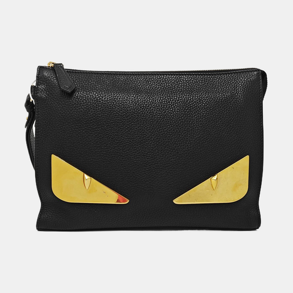 Calfskin Top Handle Bag Black