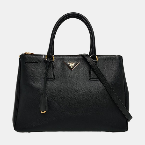 Authenticated pre-owned Galleria Calfskin Black - Shoulder Bag at Looply