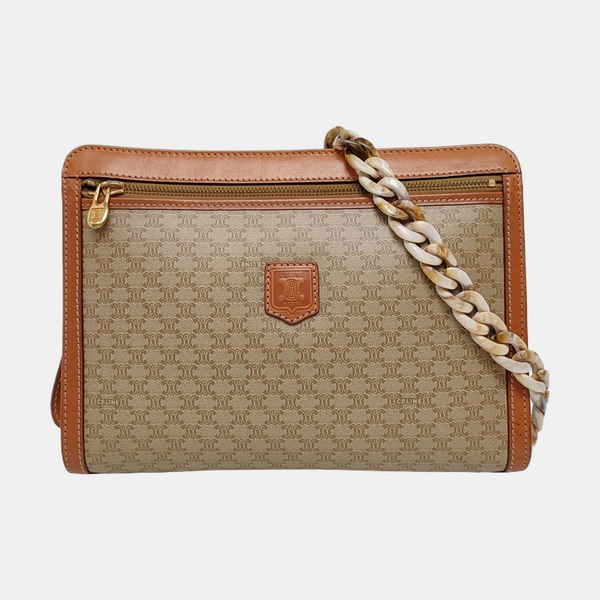 MACADAM CLUTCHES Coated Canvas Brown
