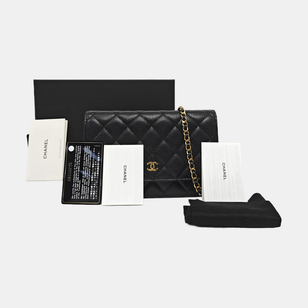 WOC Quilted Grained Calfskin Black