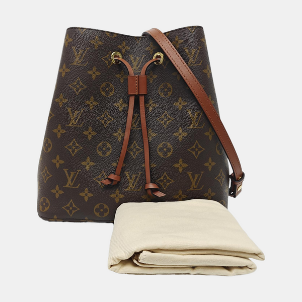 NÉONOÉ MM Monogram Coated Canvas Brown
