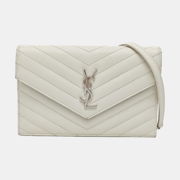 MONOGRAM WOC Chevron Calfskin White