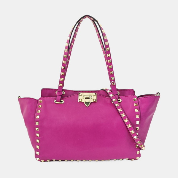 Rockstud Calfskin Purple