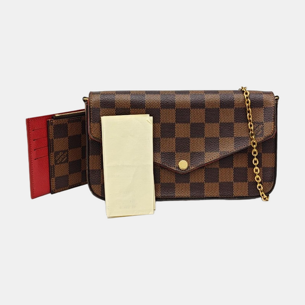 FÉLICIE Damier Ebene Coated Canvas Brown
